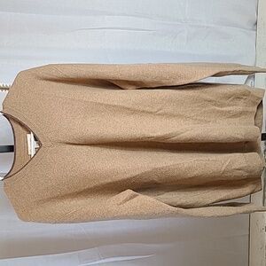 John W. Nordstrom  100% Cashmere Men Tan L V Neck Sweater